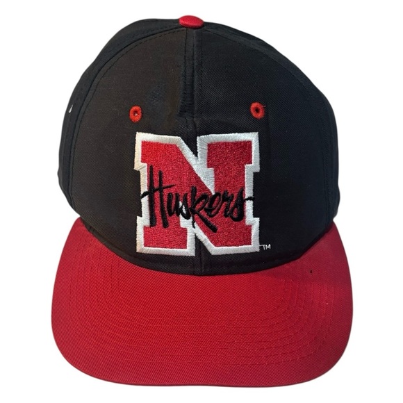 Vintage 90’s Logo 7 Nebraska Cornhuskers NCAA SnapBack Hat EUC - Picture 2 of 8
